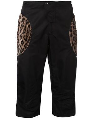 Martine Rose Animal Print Effect Cargo Shorts - Black
