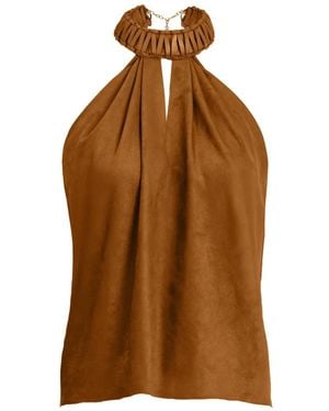 Silvia Tcherassi Ann Halterneck Blouse - Brown