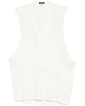 R13 Sleeveless Crew-Neck Top - White