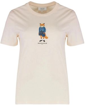 Maison Kitsuné Dressed Fox Tシャツ - ナチュラル