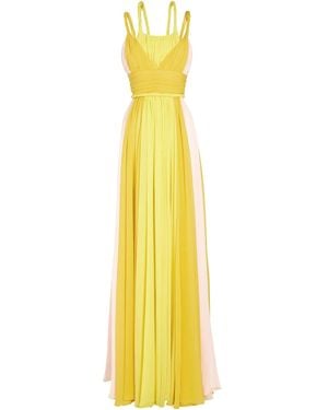Giambattista Valli Kleid Im Layering-Look - Gelb