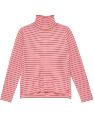 Maliparmi Striped Roll-Neck Sweater - Pink