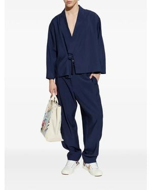 KENZO Drawstring Pocket Pants - Blue