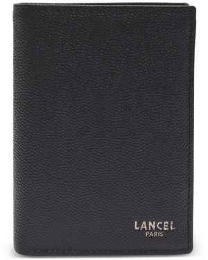 Lancel Leon Textured Leather Wallet - Black