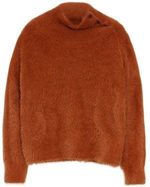 Bimba Y Lola Rollkragenpullover Aus Pelz - Braun