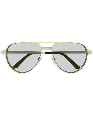 Cartier Santos De Cartier Sunglasses - Metallic