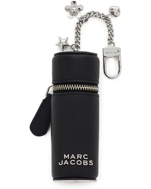 Marc Jacobs The Lipstick Case Zip Leather Bag Charm - Black