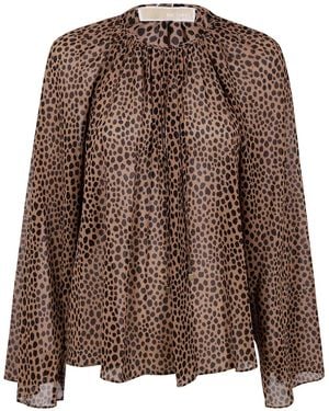 MICHAEL Michael Kors Blouse Met Luipaardprint - Bruin