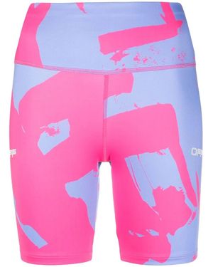 Off-White c/o Virgil Abloh Printed Compression Cycling Shorts - Pink