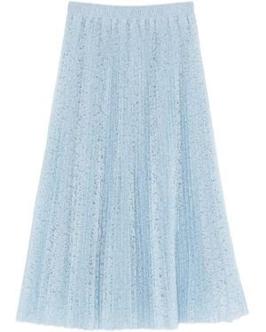 Ermanno Scervino Pleated Midi Skirt - Blue