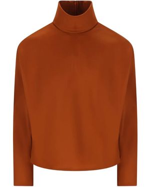 Saint Laurent T-Shirt Mit Rollkragen - Braun