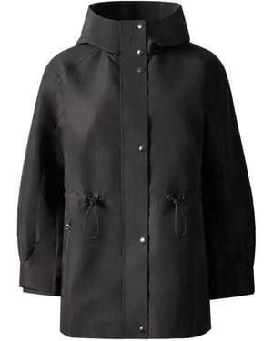 Perfect Moment Drawstring Hooded Parka - Black