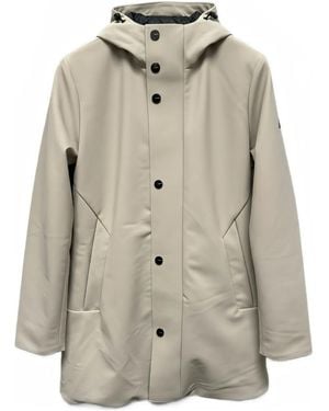 Heskimo Button-Fastening Hooded Coat - Grey