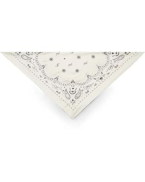 Tory Burch Beaded Bandana Triangle Scarf - White