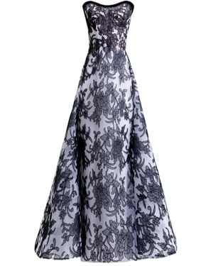 Gemy Maalouf Draped Overskirt Dress - Blue