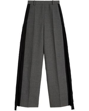 Jil Sander Contrast-Panel Tailored Trousers - Grey