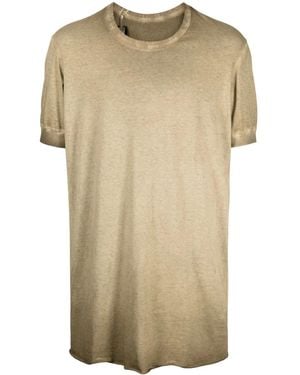 Boris Bidjan Saberi Faded-Effect Cotton T-Shirt - Natural
