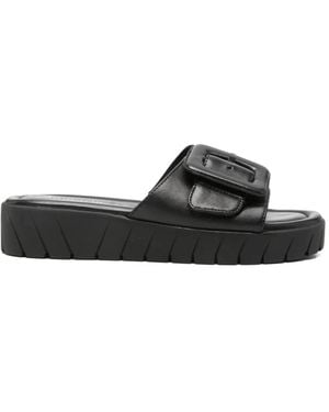 Tamaris Buckle-Detail Flatform Sandals - Black
