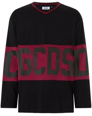 Gcds Logo Hockey Long-Sleeve T-Shirt - Black