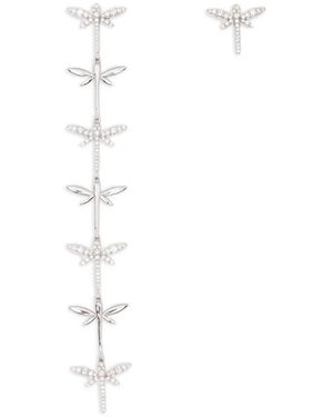 Anapsara Dragonfly Ohrringe Mit Diamanten - Weiß