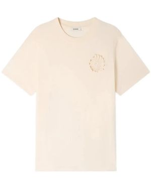 Sandro Cotton Crochet Flower T-Shirt - White