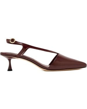 STUDIO AMELIA 50Mm Vinnie Slingback Cut-Out Court Shoes - Brown