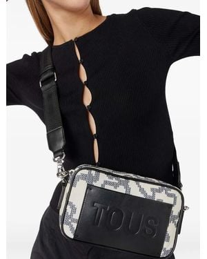 Tous Borsa A Tracolla Con Stampa Logo - Nero