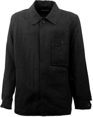 Casey Casey Buttoned Patch-Pocket Jacket - Black