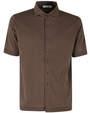 Kangra Short-Sleeve Buttoned Shirt - Brown