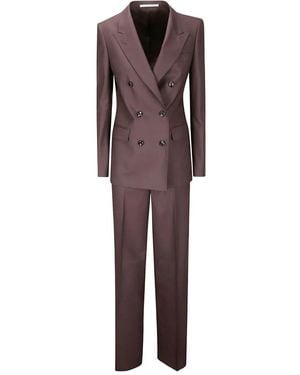 Tagliatore Double-Breasted Trouser Suit - Purple