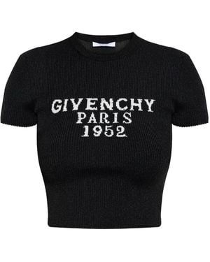 Givenchy Logo-Detail Ribbed Top - Black