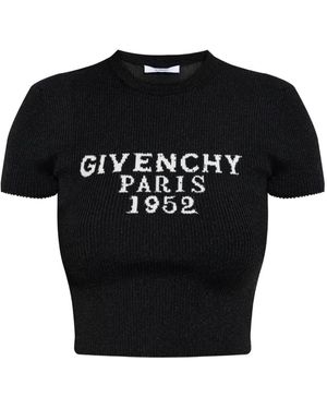 Givenchy Geribbeld T-Shirt - Zwart