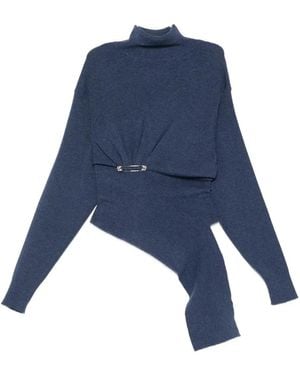 Lanvin Haut En Maille À Détail D'Épingle - Bleu