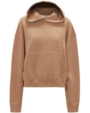 JW Anderson Anchor-Logo Hoodie - Brown