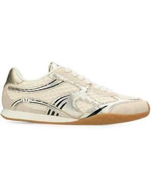Mexx Tula Suzy Metallic-Effect Mesh-Panel Sneakers - White