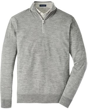 Peter Millar Half-Zip Sweater - Grey