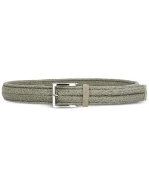 Orciani Rope Elast Woven-Design Belt - Green