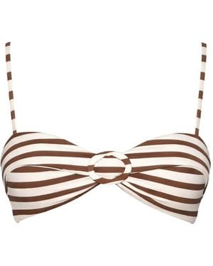 Cult Gaia Alouette Striped Ring Bikini Top - Natural