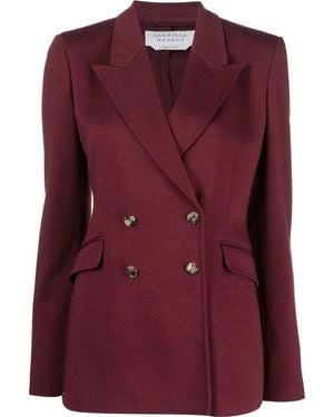 Gabriela Hearst Double-Breasted Wool-Blend Blazer - Purple