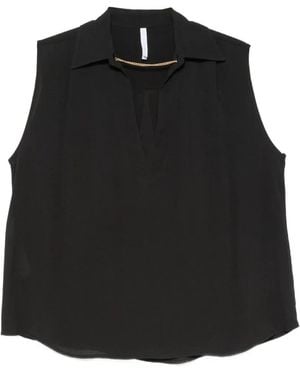 Imperial Top Con Cuello En V - Negro