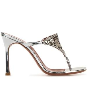 AMINA MUADDI Mules Cameron 95Mm - Bianco
