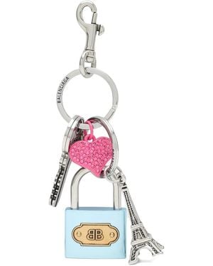Balenciaga Sleutelhanger Met Hangslot Bedel - Roze