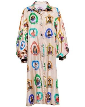 A.nty Story Balloon-Sleeve Midi Dress - White