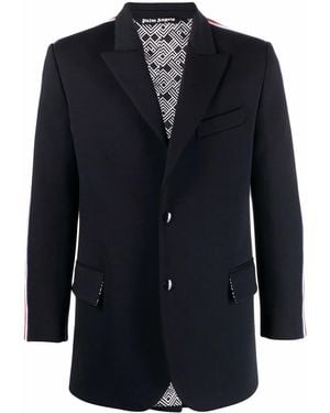 Palm Angels Side-Stripe Track Blazer - Blue