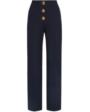 Oscar de la Renta Pantalon À Boutons Décoratifs - Bleu