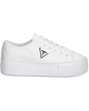 Guess Joezi Logo Trainers - White