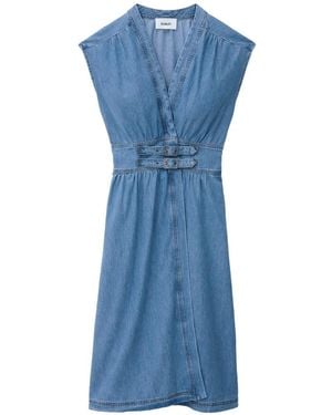 Ba&sh Love Belted Denim Dress - Blue