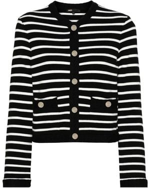 Maje Cardigan A Righe - Nero