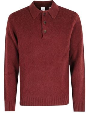 Aspesi Long-Sleeve Polo Shirt - Red