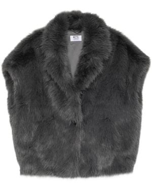Betta Corradi Faux-Fur Gilet - Black